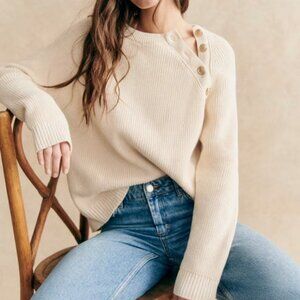 NWT Sézane Gary Jumper, Ecru, Size: M